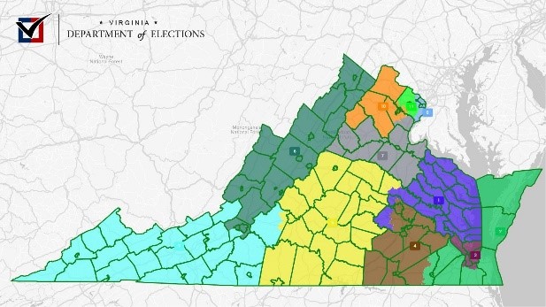 Supreme Court Redistricting Map of Virginia 2022